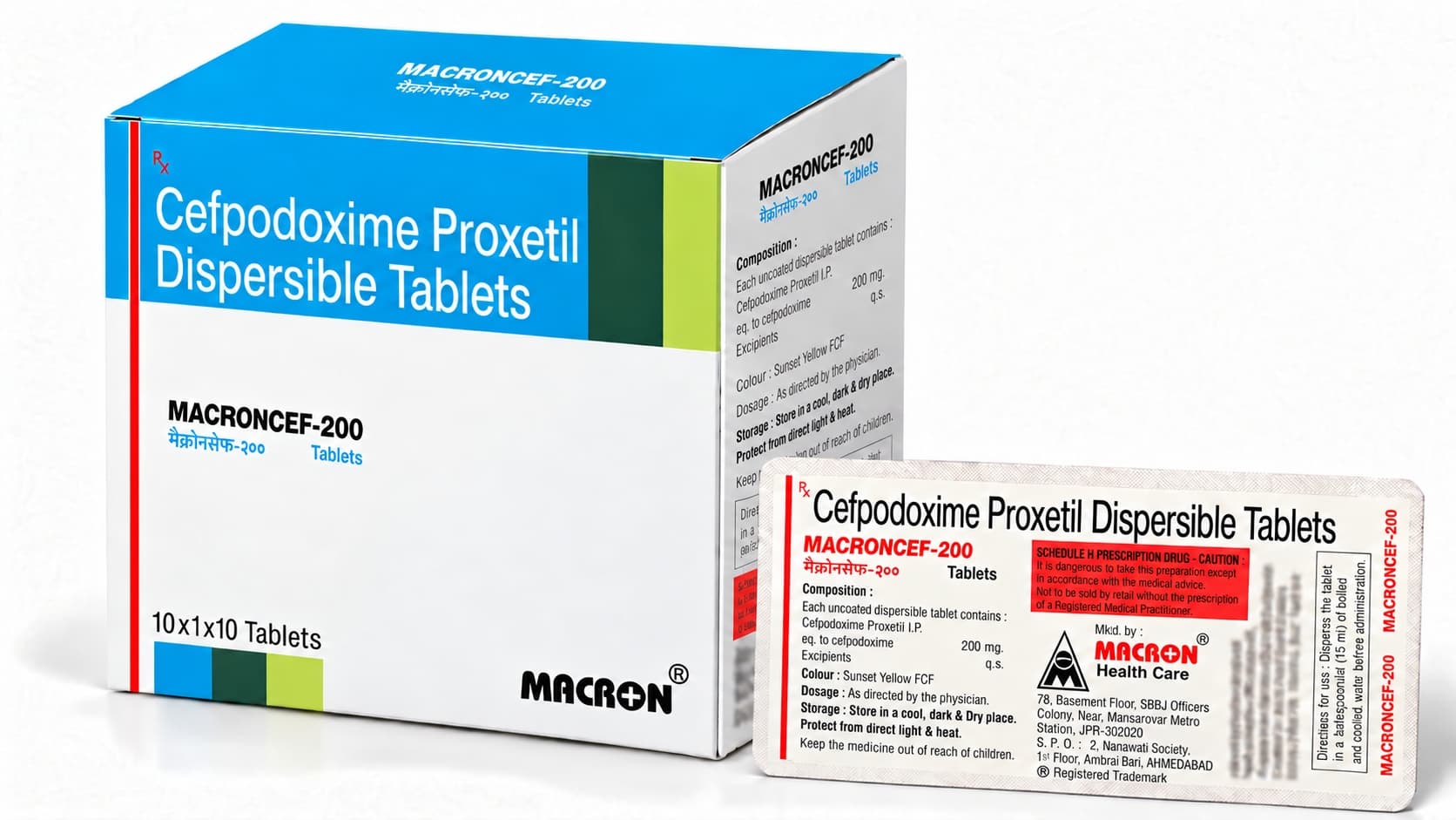 Macroncef-200 Dispersible Tablets product photo