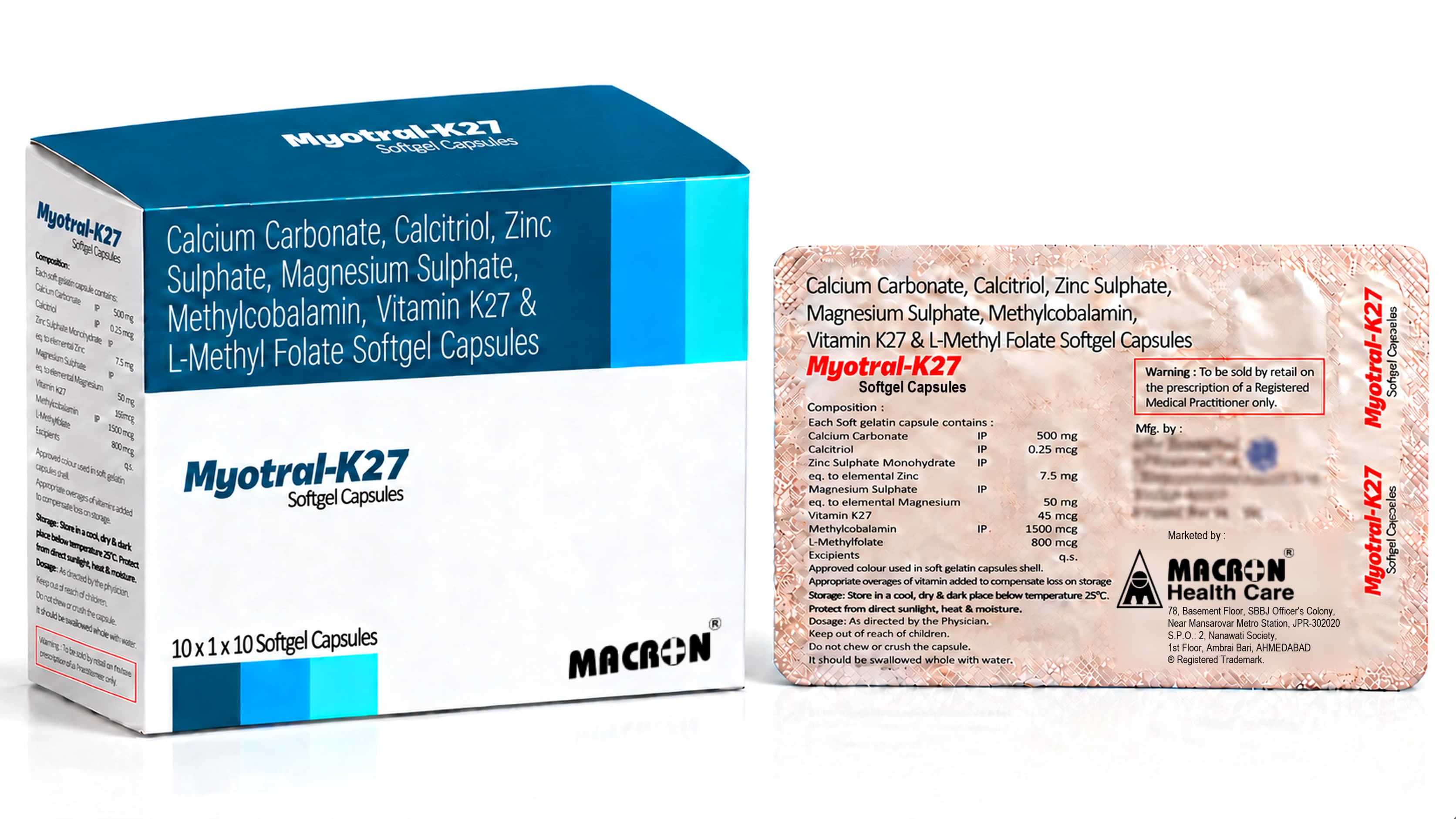 Myotral-K27 Soft Gelatin Capsules product photo