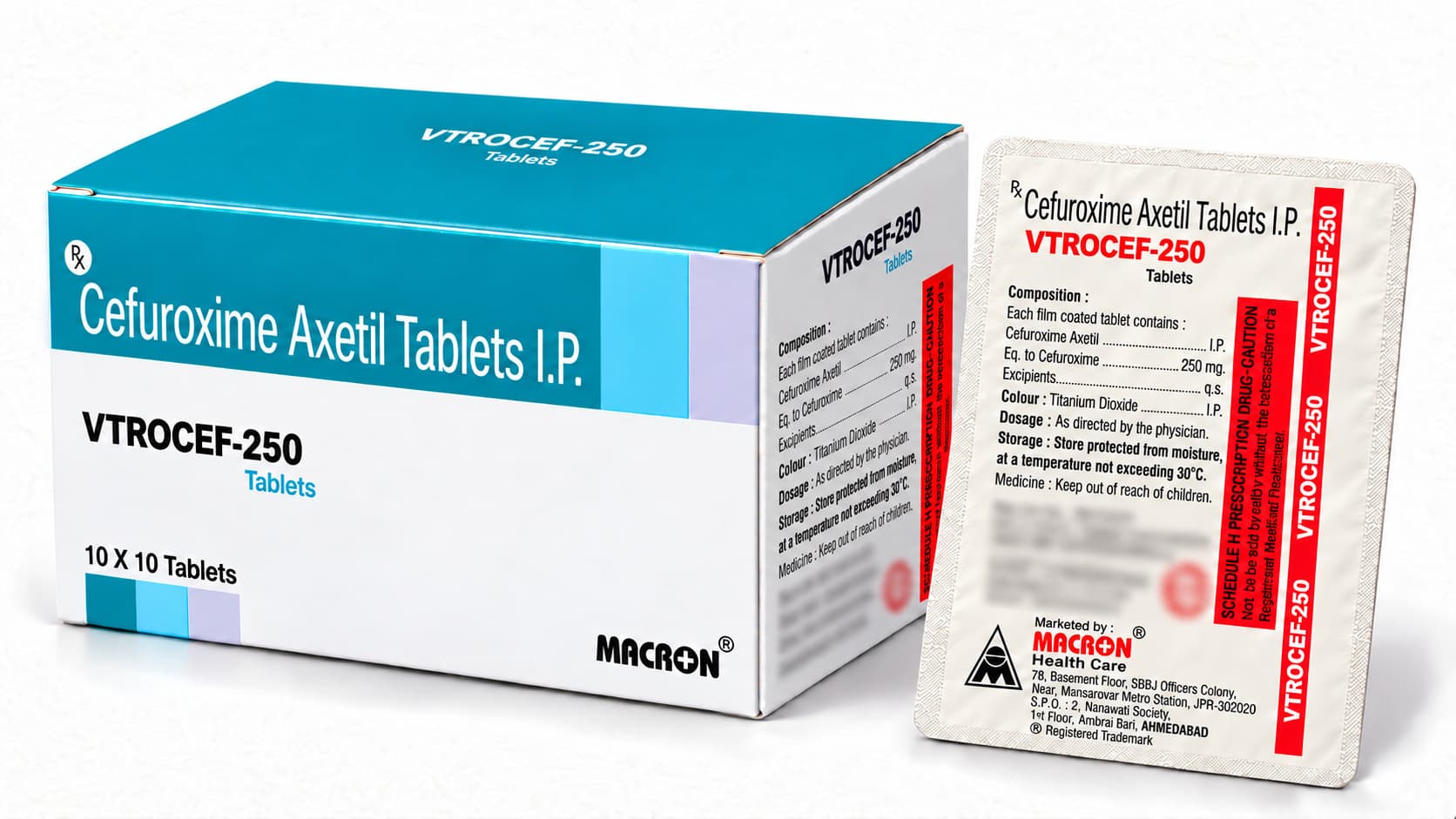 Vtrocef-250 Tablets product photo