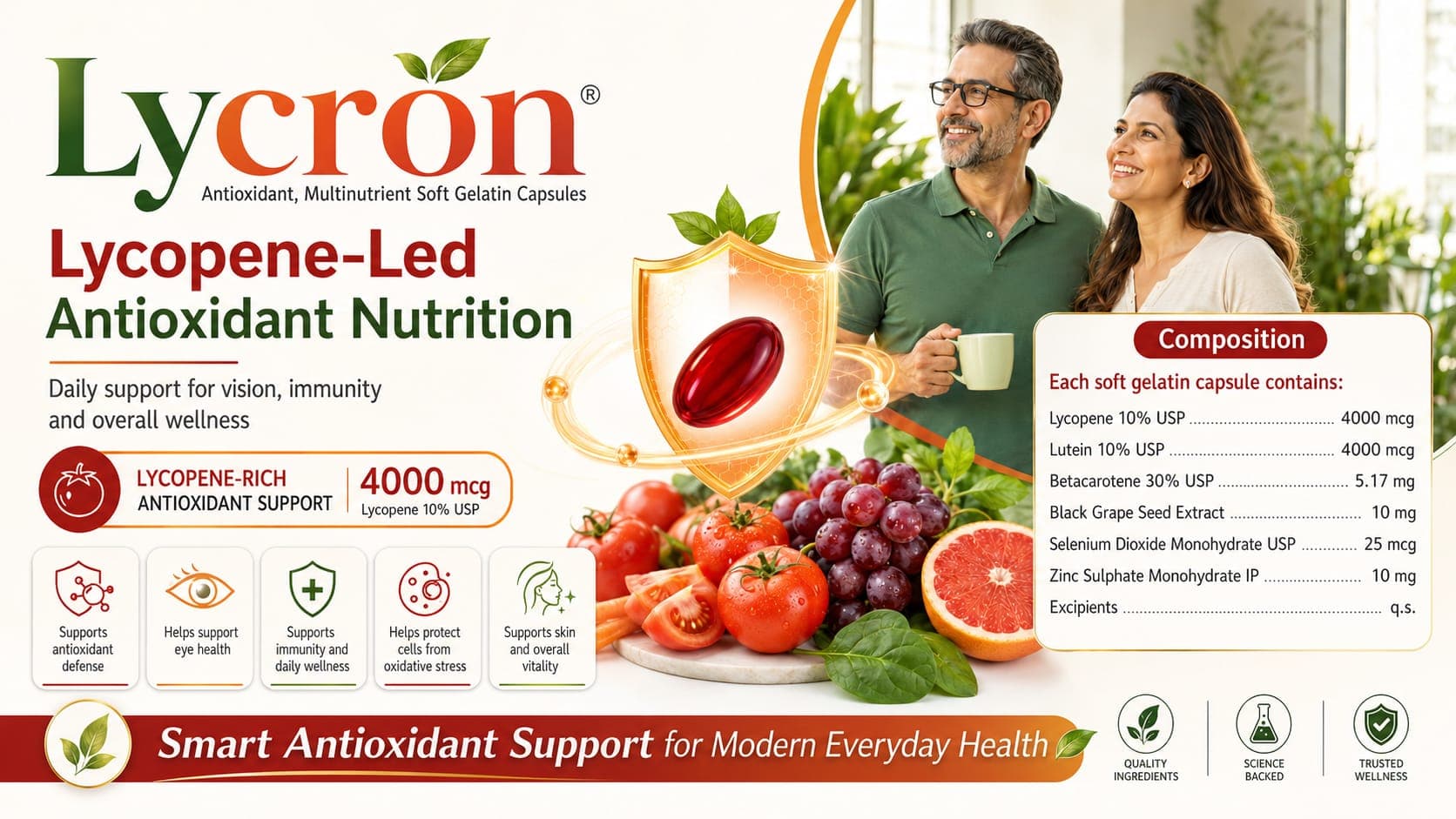 Lycron Soft Gelatin Capsules visual aid: Lycopene 10% USP 4000 mcg by Macron Health Care