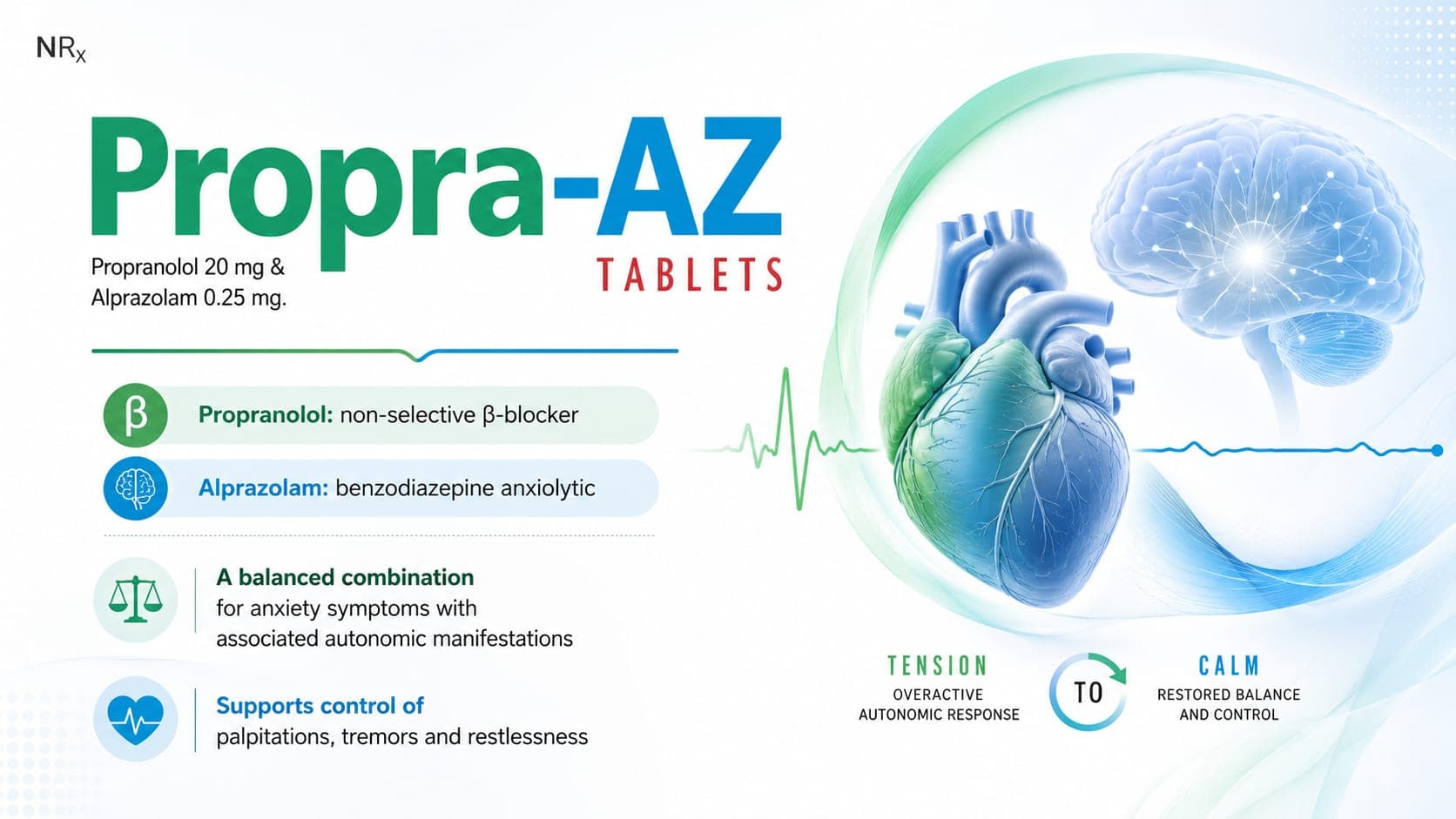 Propra-AZ Tablets visual aid: Propranolol 20 mg by Macron Health Care