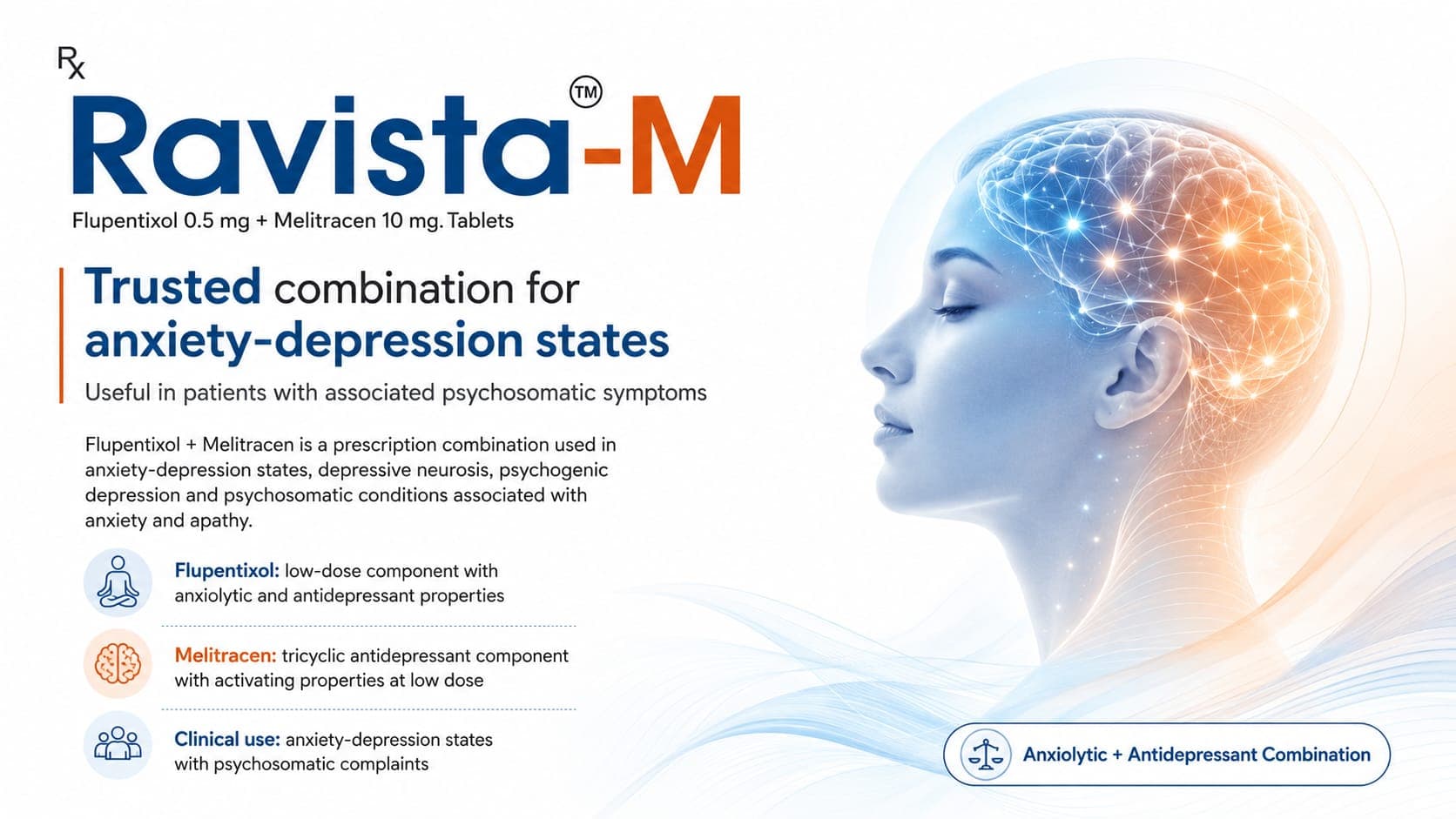Ravista-M Tablets visual aid: Flupentixol 0.5 mg by Macron Health Care