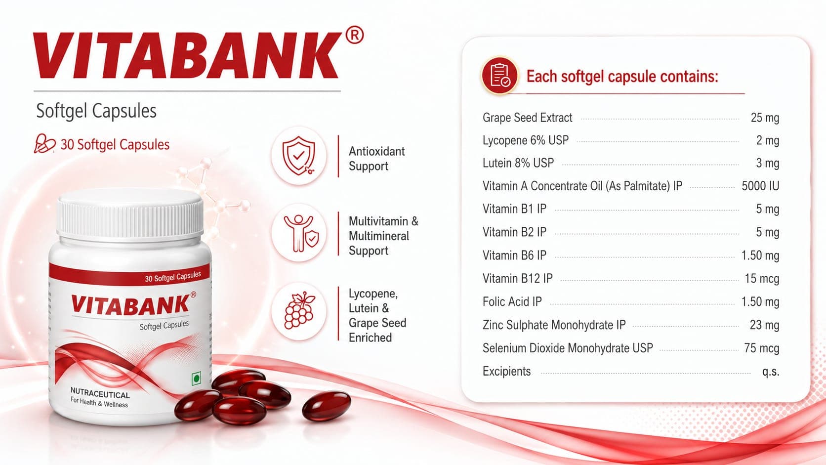 Vitabank Soft Gelatin Capsules visual aid: Grape Seed Extract 25 mg by Macron Health Care